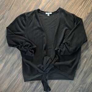 89th & MADISON Polyester and Rayon Black Cardigan/Shrug w/ Tie SIZE XL